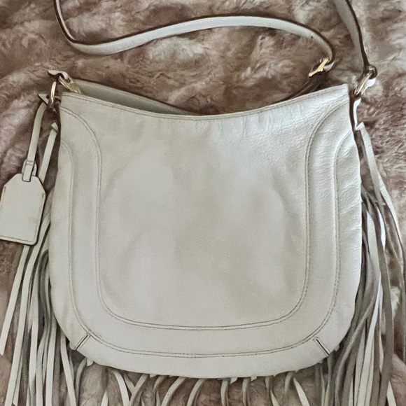 Lauren Ralph Lauren Wheeler Fringed Hobo Crossbody
Bag in Vanilla - Picture 5 of 7